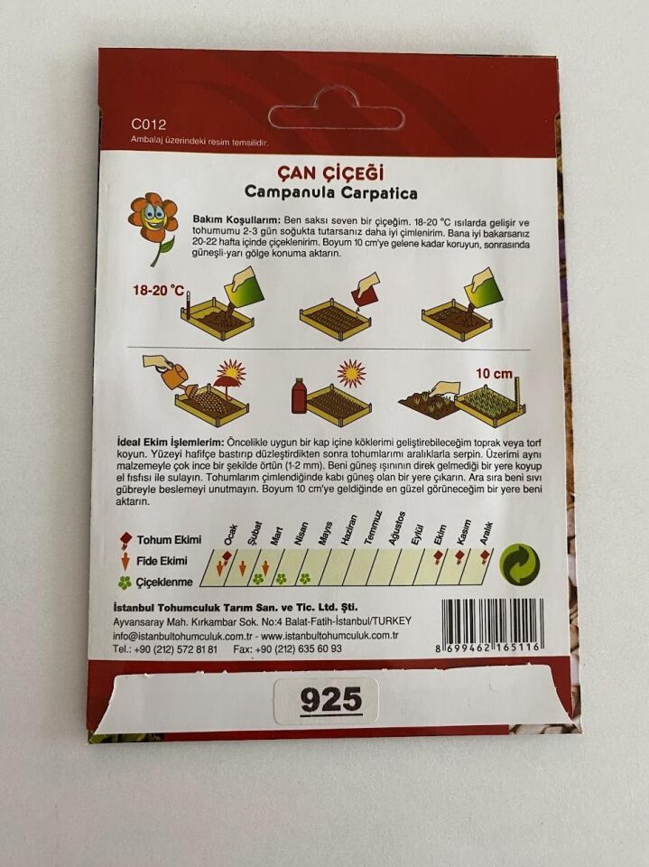 ÇAN ÇİÇEĞİ ( ÇOKLU TOHUM ) - 500 Tohum - KARIŞIK Renk