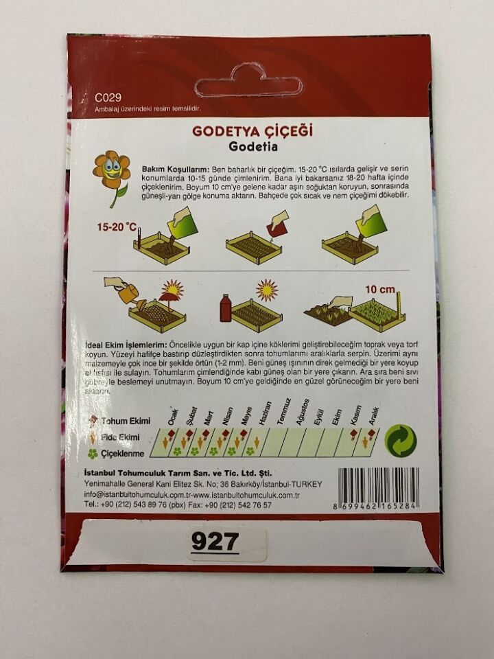 GODETYA ( ÇOKLU TOHUM ) - 300 Tohum - KARIŞIK Renk