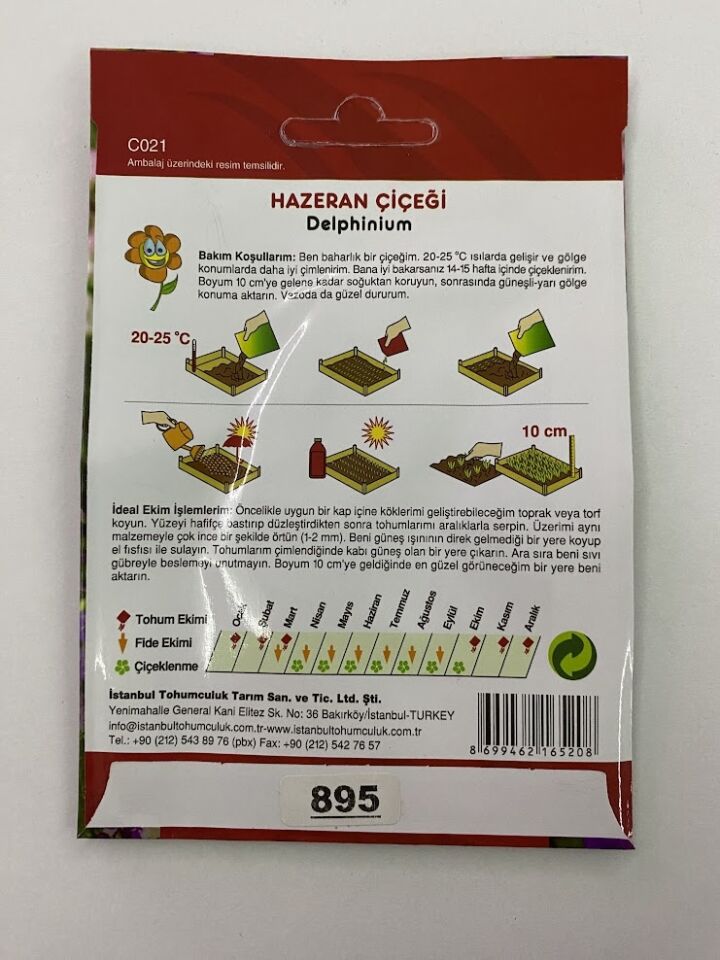 HAZERAN ( ÇOKLU TOHUM ) - 200 Tohum - KARIŞIK Renk