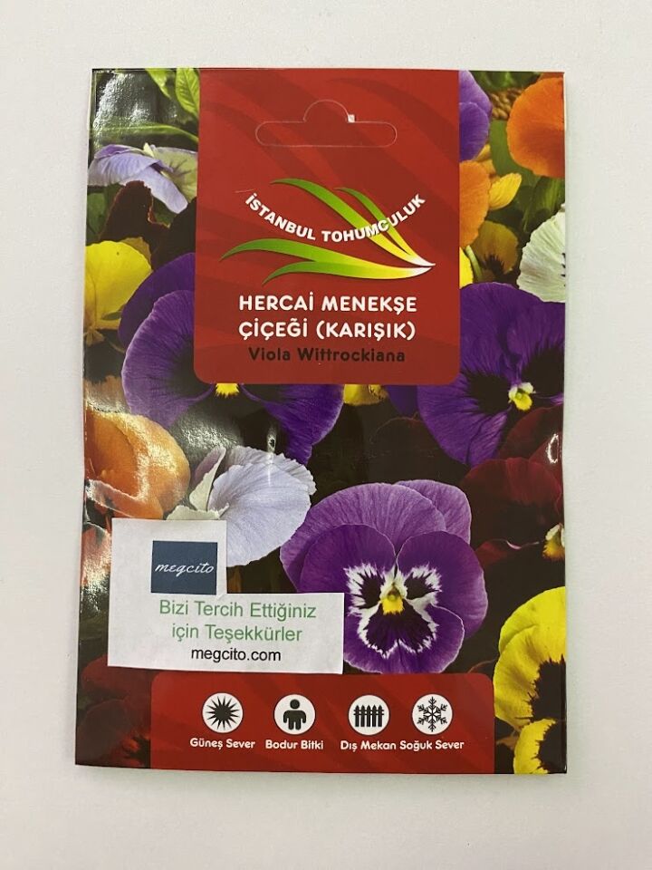 HERCAİ MENEKŞE ( ÇOKLU TOHUM ) - 100 Tohum - KARIŞIK Renk