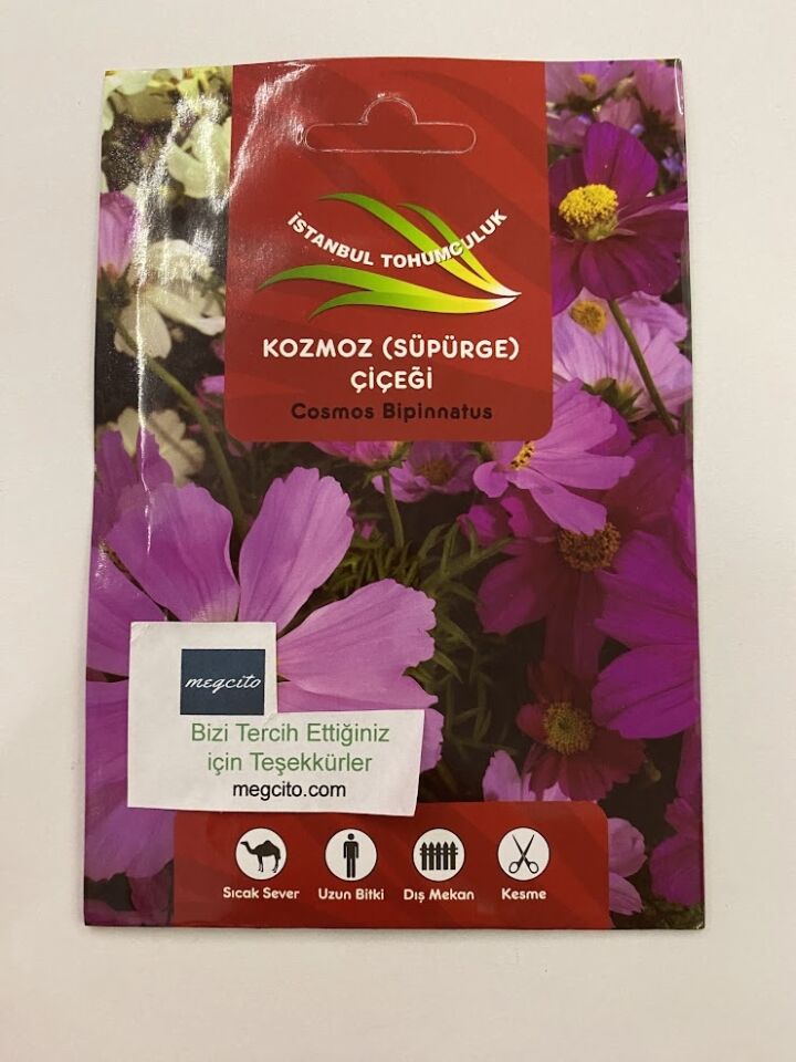 KOZMOZ ÇİÇEĞİ ( ÇOKLU TOHUM ) - 50 Tohum - KARIŞIK Renk