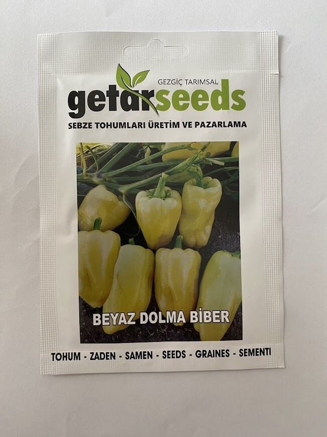 DOLMALIK BİBER BEYAZ ( ÇOKLU TOHUM ) - 3 Gram