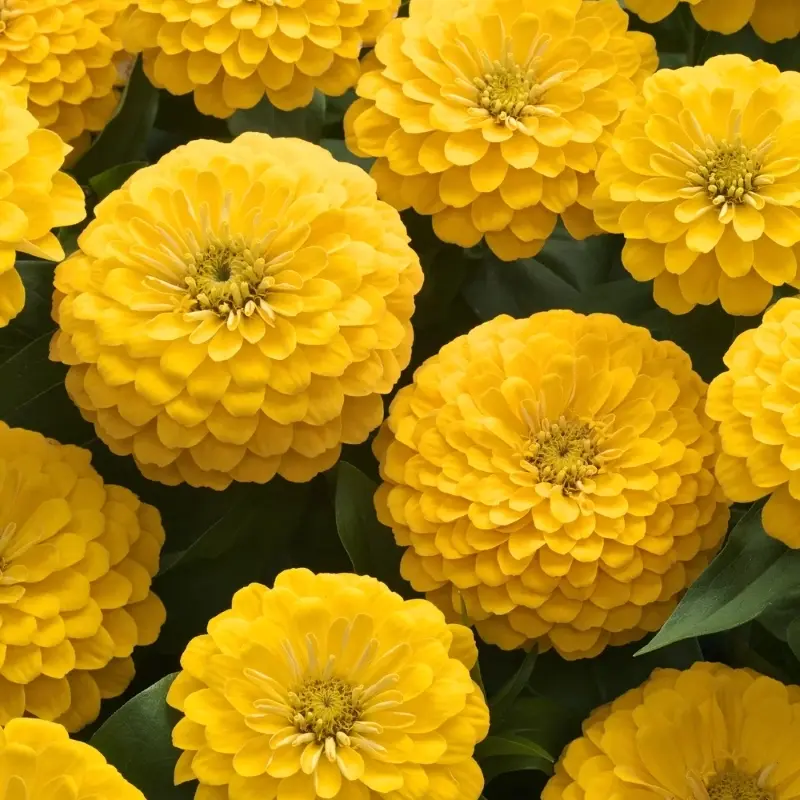 Zinnia Bodur Seri Sarı Renk - Saksılık 5 Tohum