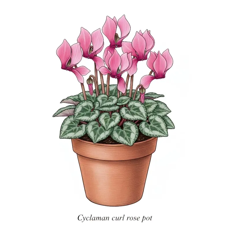Siklamen Dalgalı Kenar Rose Renk - Saksılık 5 Tohum